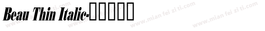 Beau Thin Italic字体转换